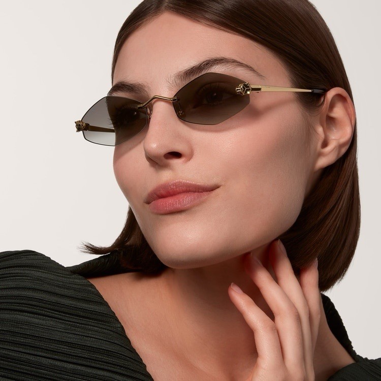 CARTIER Panthere De Cartier Sunglasses CT0433S 002 Gold