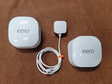 Eero 6  Plus R010001 Dual Band Mesh Wi-Fi 6 Router Lot of 2 With 1 Power Cable
