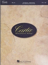 Carta Manuscript Paper No. 9 - Basic Hal Leonard Corp. spiral_bound Acceptab...