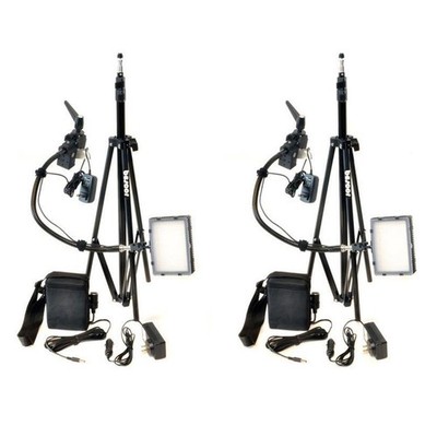 Bescor Grip-182KB Gripper Gooseneck Bi-Color 2-Light Kit, Includes FP-180 Dimmab
