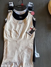 3 Pk SkinnyGirl Waist Tummy Control Shaping Seamless Tank Top Size M