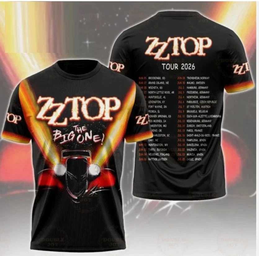 Classic Rock Band & Hot Rod Car Tour 2026 Concert Men's T-Shirt