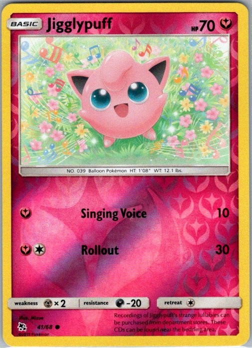 Jigglypuff 41/68 Common Hidden Fates NM