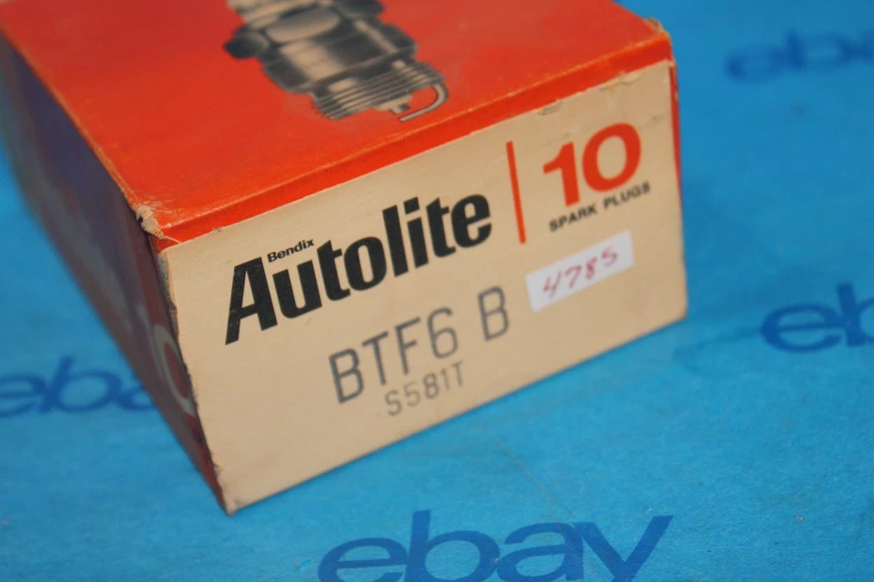 Caja de 10 bujías Autolite BTF6-B S581T NOS Foto 2 de 3