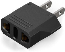 US Plug Adapter - Small European to American Outlet Plug Adapter, EU to US Trav