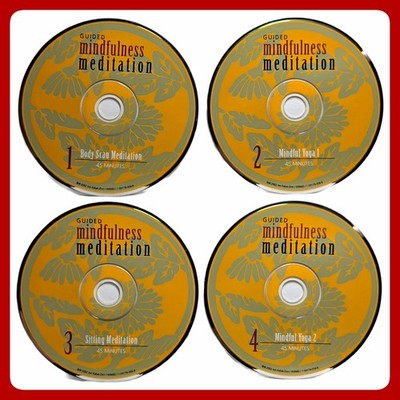 Jon Kabat-Zinn Guided Mindfulness Meditation 4CD Set Body Scan Mindful Yoga 2002