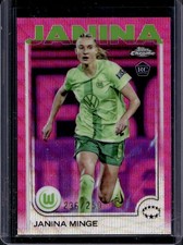 2024-25 Topps Women's Chrome Janina Minge RC Pink Wave Refractor #/250