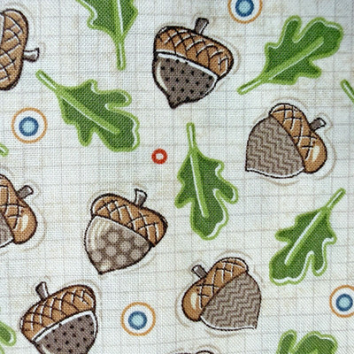 Adorn It Girls Timberland Critters Oak Leaves Acorns Quilting Cotton 1 yard
