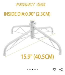 CCINEE Metal Christmas Tree Stand, Universal Folding Xmas Tree Stand 15.7 Inc...