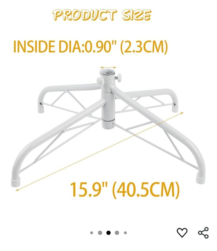 CCINEE Metal Christmas Tree Stand, Universal Folding Xmas Tree Stand 15.7 Inc...