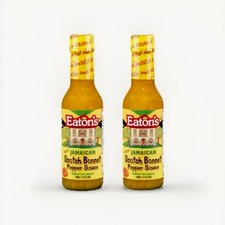 Eaton’s Crushed SCOTCH BONNET Pepper Sauce 5oz (2 Pack) Fresh And Spicy!