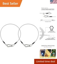 Versatile 2ft Safety Cables with Carabiner Lock - Perfect for DJ and Luggage