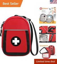 Insulated Medicine Carrying Case Bag - Small Travel Medication Organizer Emer...