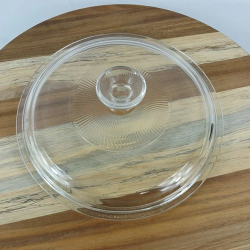 Vtg Pyrex G1C A Corning Ware for 2.5 QT Clear Glass Ribbed Replacement Lid