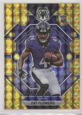 2023 Panini Mosaic Rookies Reactive Yellow Mosaic Prizm Zay Flowers #380 1i3i