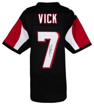 Michael Vick (ATLANTA FALCONS) Signed Black T/B Custom Jersey