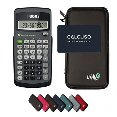 TI-30Xa Taschenrechner + Schutztasche Schwarz
