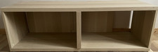 Light Wood Composite TV Stand, 2 Open Shelves, Matte Finish, Living Room