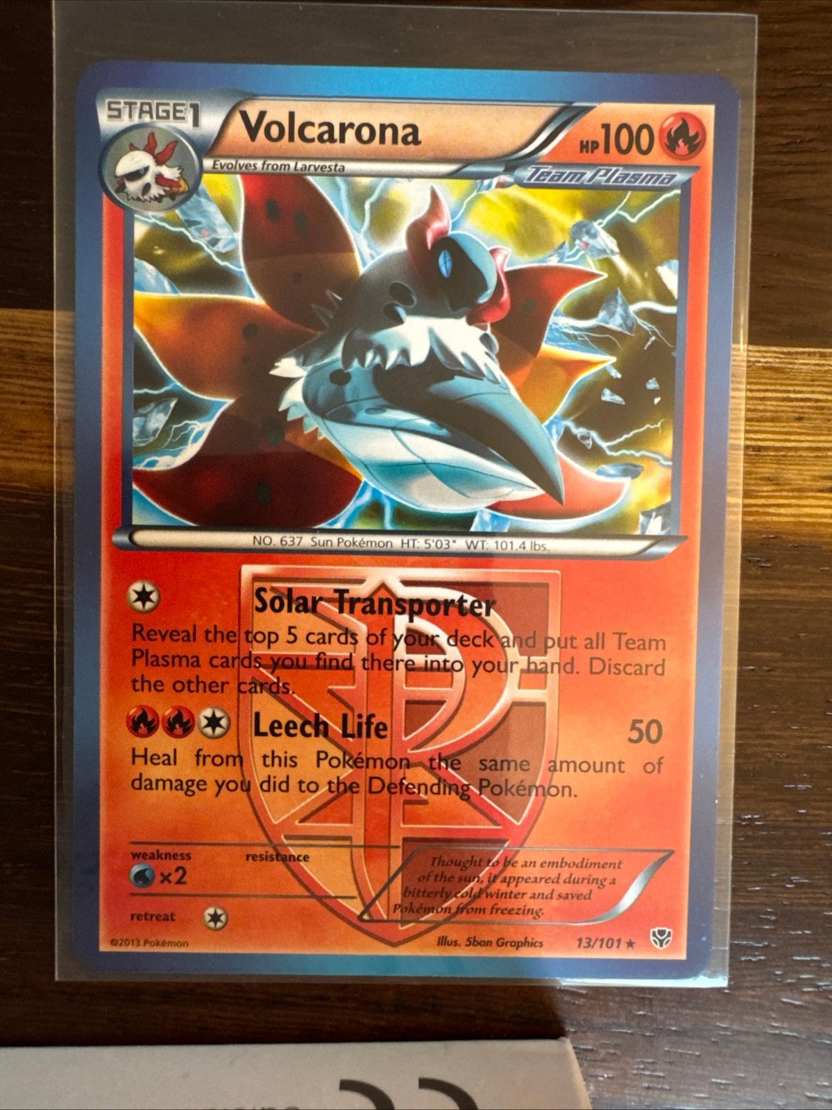 Volcarona 13/101 Rare Plasma Blast Pokemon Near Mint