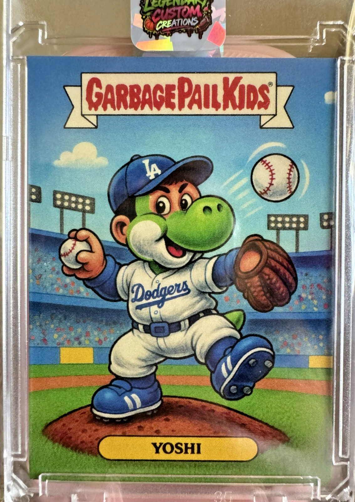 RARE Garbage Pail Kids "YOSHI" YOSHINOBU YAMAMOTO GPK CUSTOM CULTURE DODGERS