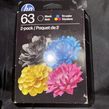 HP 63 2-pack Black/Tri-color Original Ink Cartridges, L0R46AN Exp Dec 2027