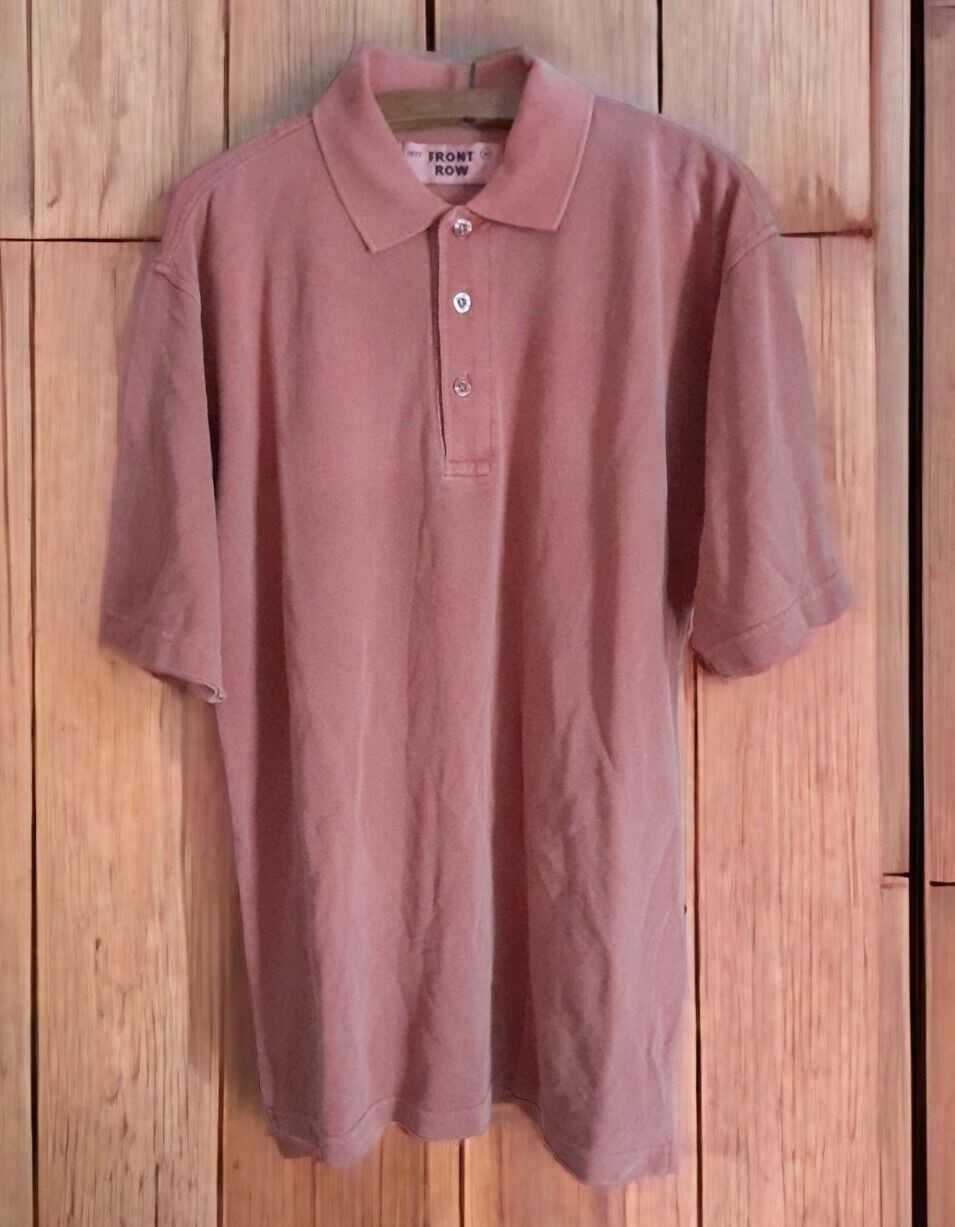 Polo uomo prima fila media manica corta tinta a pigmenti FR22 ruggine taglia M