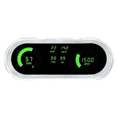 For Chevy Chevy II 62-65 Intellitronix Direct Fit LED Digital Gauge Panel, Green