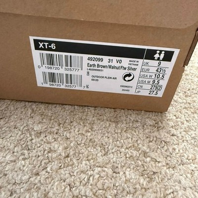 Salomon XT-6 Earth Brown Walnut Silver - mehrere Größen verfügbar - Brandneu  