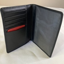 New Wenger Swiss Gear Leather Wallet Card Holder Black 5x4