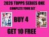 2026 Topps Series 1 Baseball Singles Cards #1-250 You Pick Complete Your Set