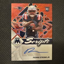 2022 Panini Mosaic - Rookie Scripts Pierre Strong Jr. #RS-PS Red Wave Prizm /10 