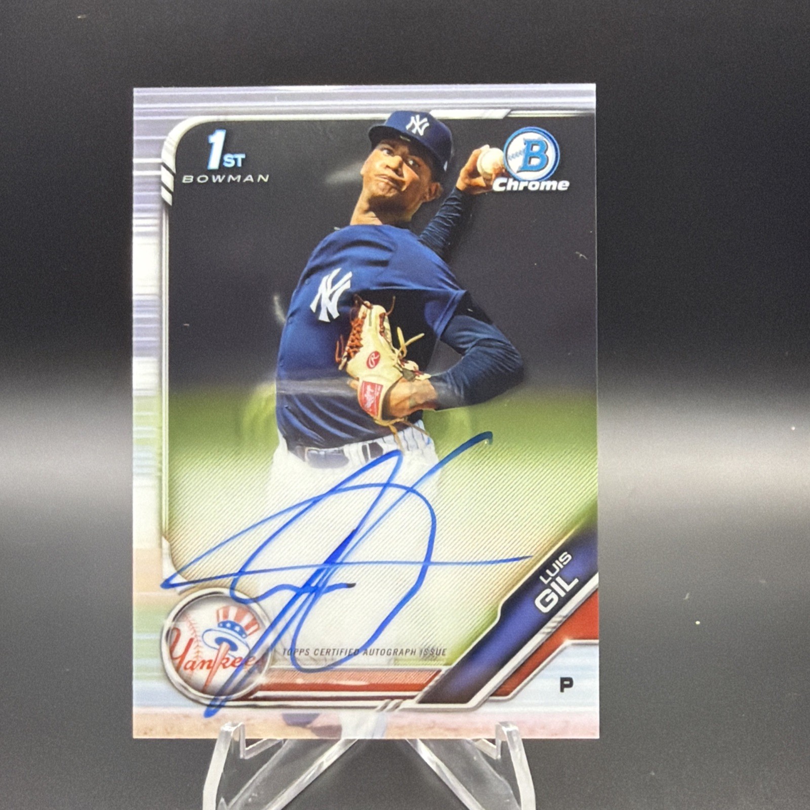 2019 Bowman Chrome LUIS GIL BOWMAN 1st AUTO 💎 NY YANKEES 🔥  RC 💎