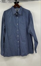 Eddie Bauer Long Sleeve Button Down Shirt Men's 2XL Blue Relaxed Fit