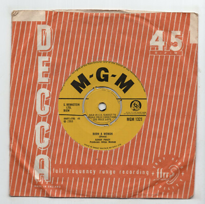 (K904) Sandy Posey, Born A Woman - 1966 - 7'' vinyl