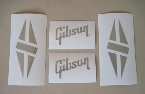 4 DIAMOND GIBSON GUITAR HEADSTOCK DECAL VINYL LOGO SVL STICKER