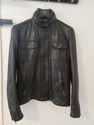 HUGO BOSS ORANGE｜ベルテッドダウンコート　ブラック　Aライン BOSS BLACK はっ水 パデッドジャケット トーナルロゴ 2色 (Hugo