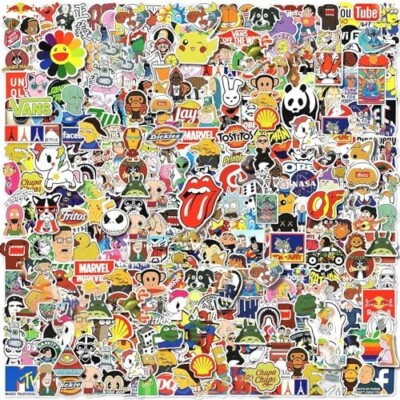 30/300 Pcs Cool Stickers for Adults, Brand Stickers for Water Bottles Waterproof