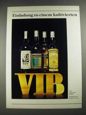1977 John Peter Dry Sherry, Chartreuse, Cutty Sark Scotch Ad - in German