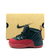 NEW Toddlers Baby Nike Air Jordan 12 Retro TD Black / Red 850000 002