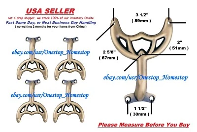 HUNTER & HAMPTON BAY 4 - 42" Antique Brass Ceiling Fan Blade Arms Replacement Brackets Brand NEW