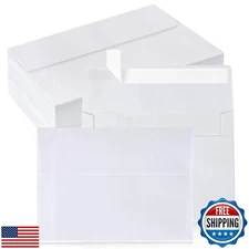 HappyHapi 100 Pack 5x7 Envelopes for Invitations, A7 Printable White Envelope