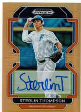 Sterlin Thompson Colorado 2022 Panini Prizm Draft Picks Prizms Gold Autograph