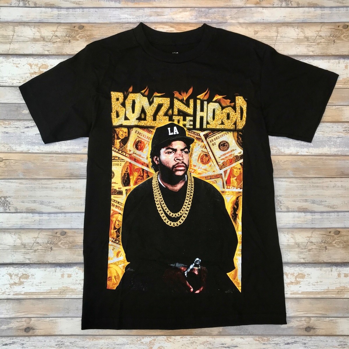 New* Boyz In The Hood Ice Cube Black Money Cotton Tee Men's Size