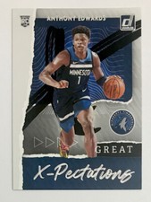 2020-21 Panini Donruss Basketball Great X-Pectations Anthony Edwards Insert RC 1