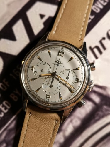 Movado M95 Cronografo Vintage Manual Wind Steel Case 35 Mm Originale Dial |  eBay