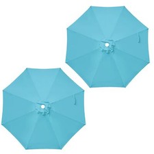 9FT Umbrella Replacement Canopy Umbrellas Top Only Canopy Turquoise 2 Pack