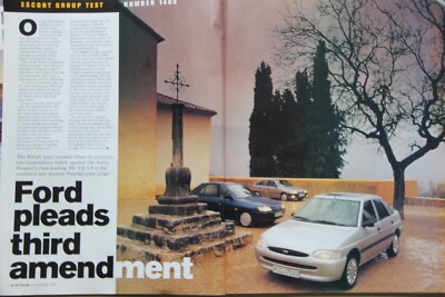 Original 1995 Autocar extracted mag article ESCORT 1.6 v PEUGEOT 306 v ASTRA 1.6