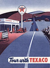 Texaco Travel Map 1954 Gas Service Station Detroit Michigan Cleveland OH Vintage