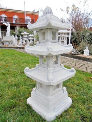 Steinlaterne, Japan Lampe, 88 cm, Feng Shui, Steinguss, Park & Gartendekoration 