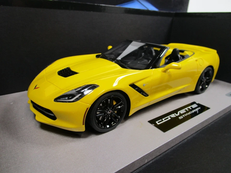 MODELOS BBR 1/18 RARO VELOCIDAD AMARILLO C7 CHEVY CORVETTE USADO *LEER* HECHO 150 Foto 4 de 4